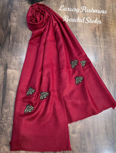 Load image into Gallery viewer, Woolen Stoles with beaded patch