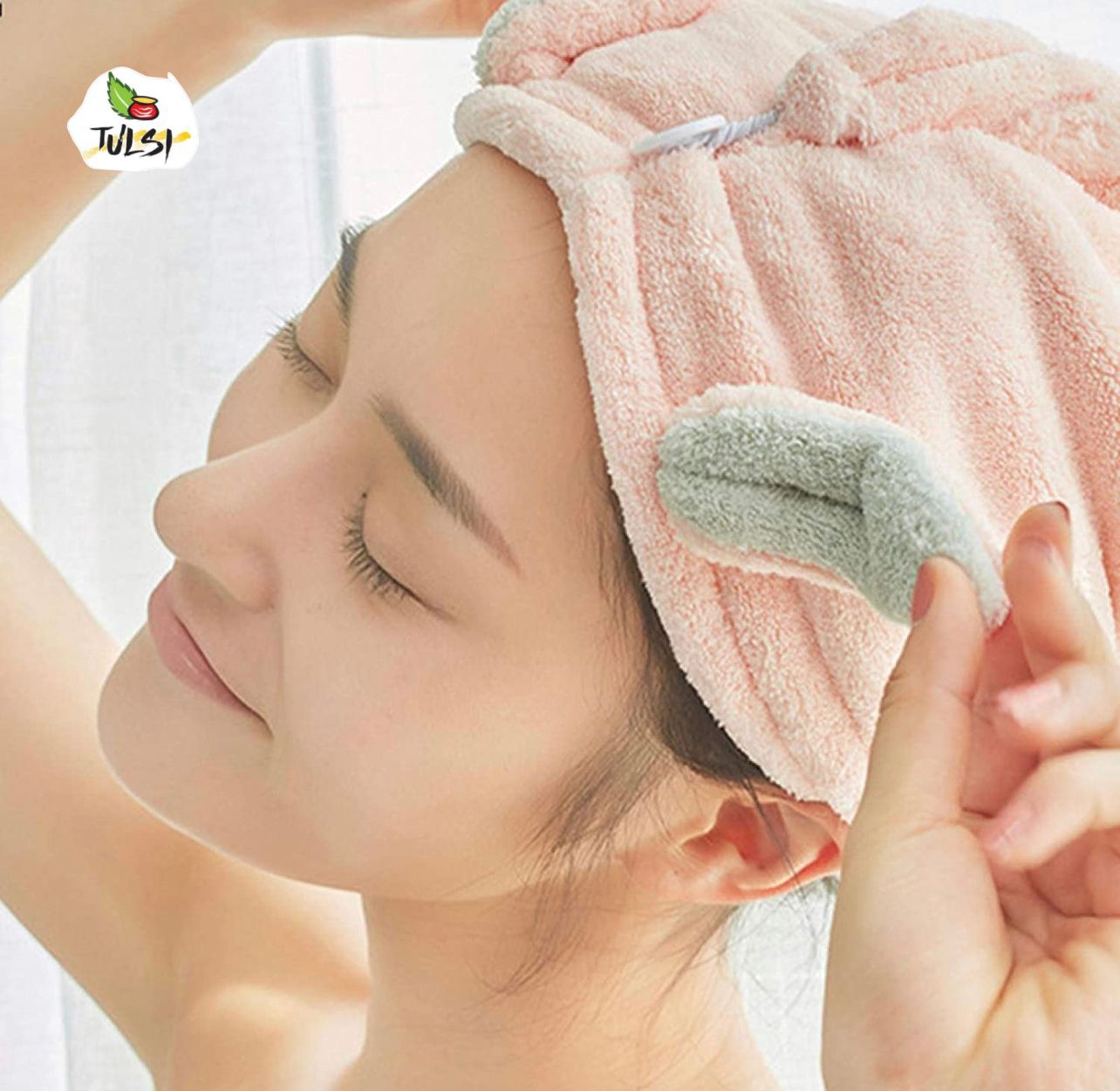 Womens Cleft Lip Ear Towel Hair Cap