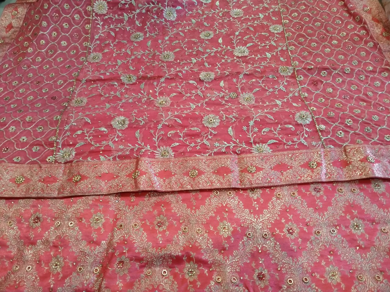 Heavy Work Velvet Lehenga with Net Dupatta