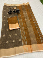 Khadi Linen Saree