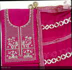 Chanderi Shirt with Gotta work, Chiffon Dupatta n Shantoon Bottom