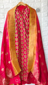 Chanderi Silk Suit with Benarsi Dupatta
