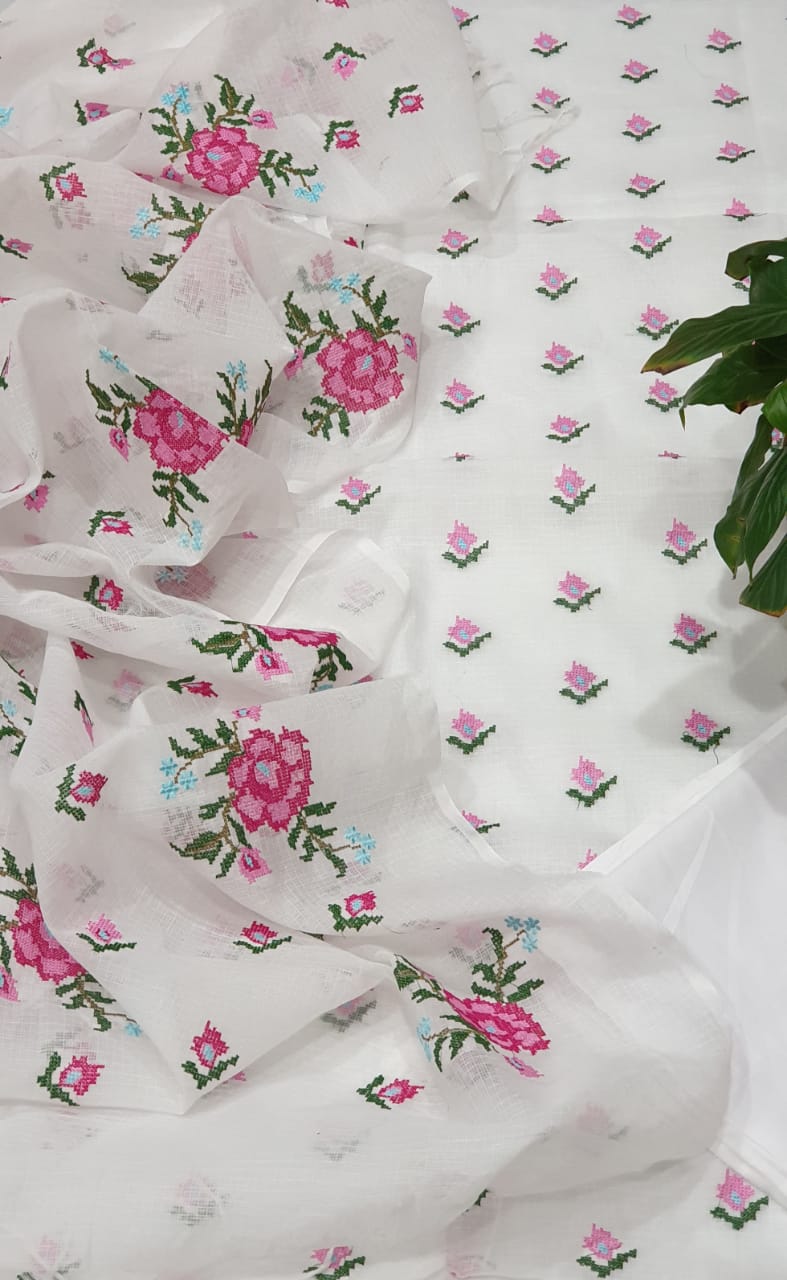 Beautiful embroidered Kota doriya suit
