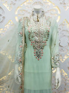 Beautiful Georgette Semi-stitched with Gota work