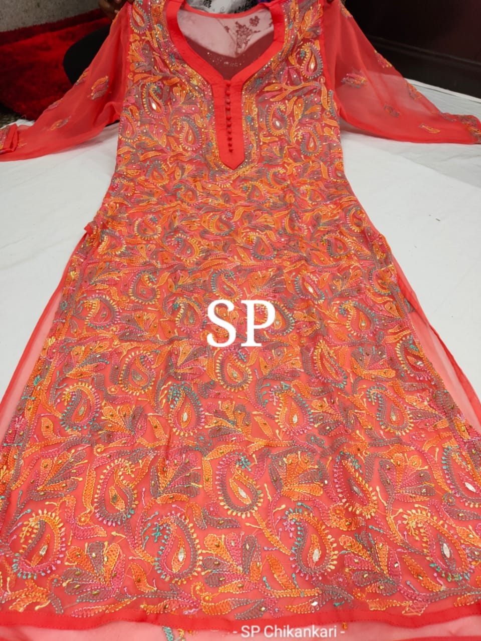 Georgette Chikankari kurti