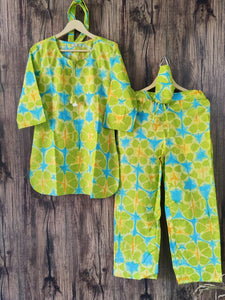 Pretty Cotton Night Suits with mask and band