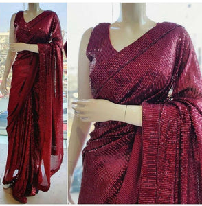 Latest Sequins Party Sarees