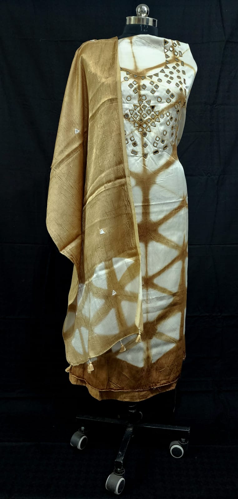 Mashru Silk Tie n Dye 2 Piece Sets