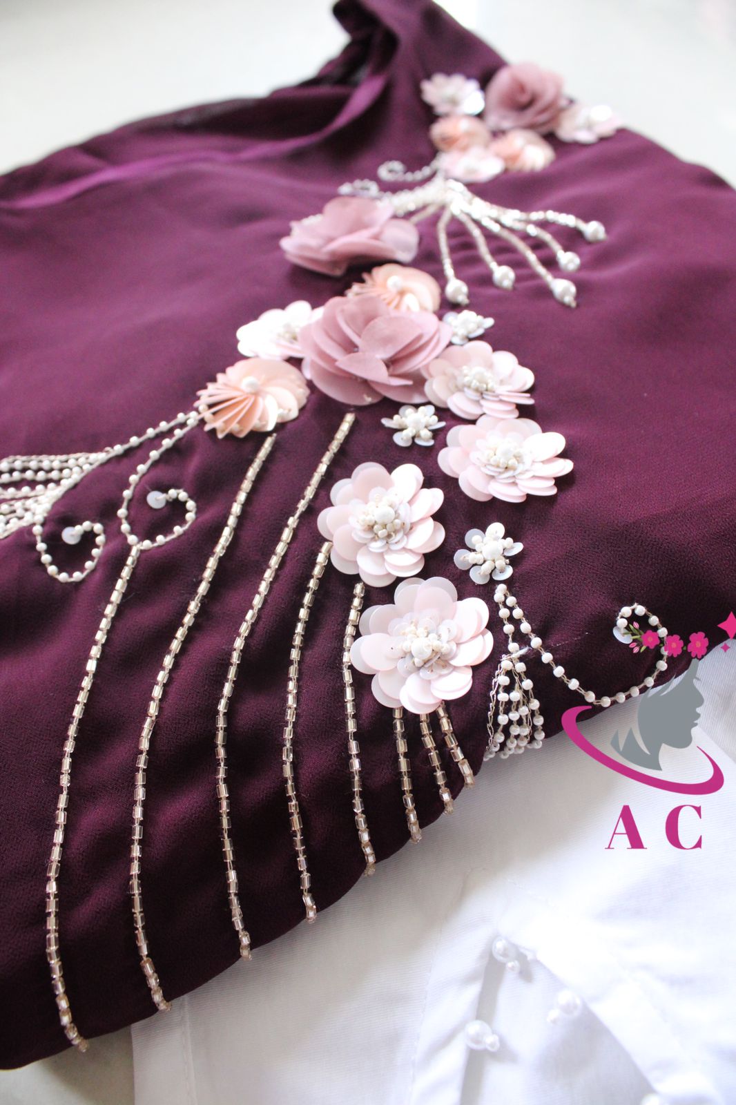Georgette Kaftans with handwork