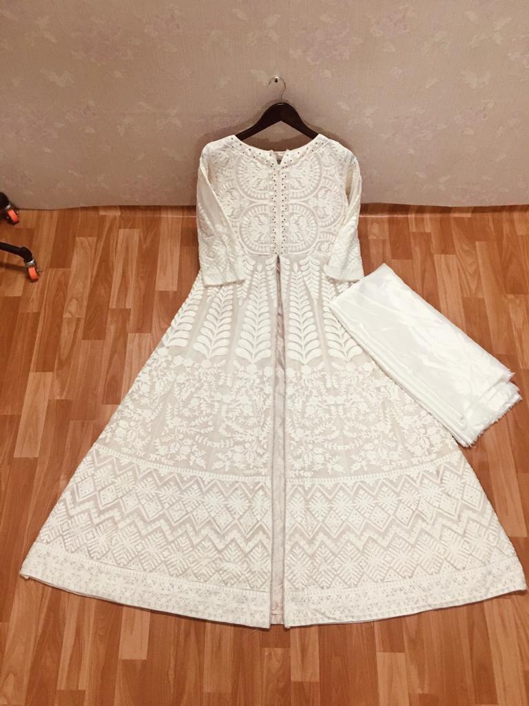 Georgette Embroidery Gown