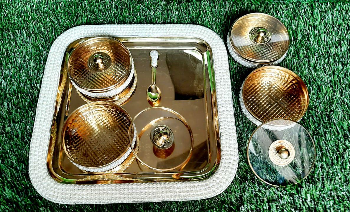 Brass Dry fruit Snack Set