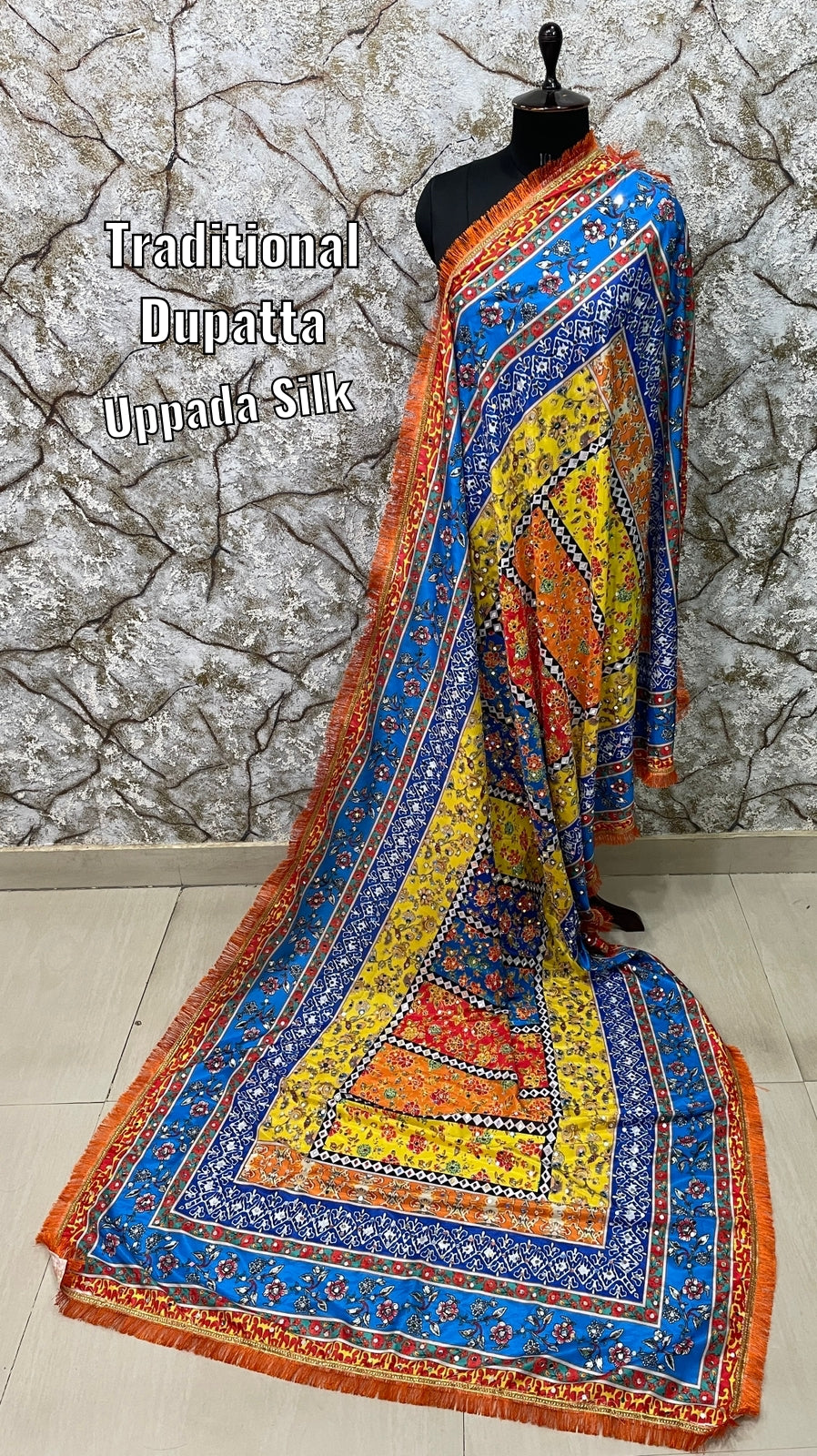Traditional Chinnon Uppada Silk Dupattas