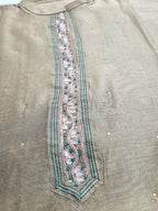 Chanderi Shirt with Gotta work, Chiffon Embroidered Dupatta n Shantoon Bottom