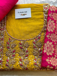 Embroidered Chanderi Suits