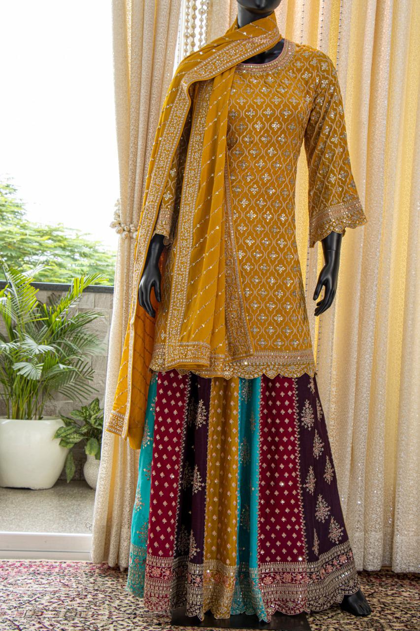 Chinnon Shirt Skirt Dupatta