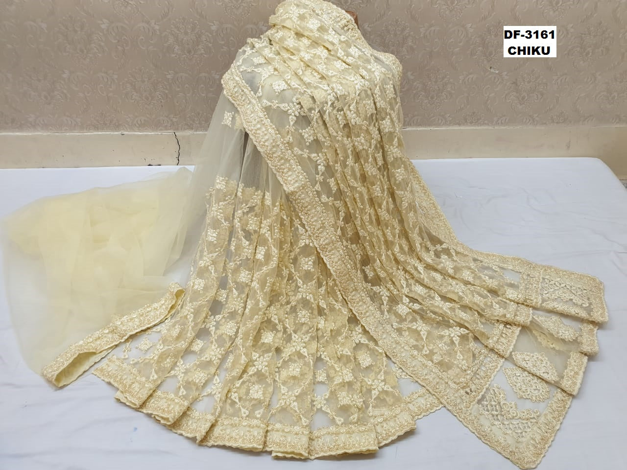 Net Designer Saree with embroidery