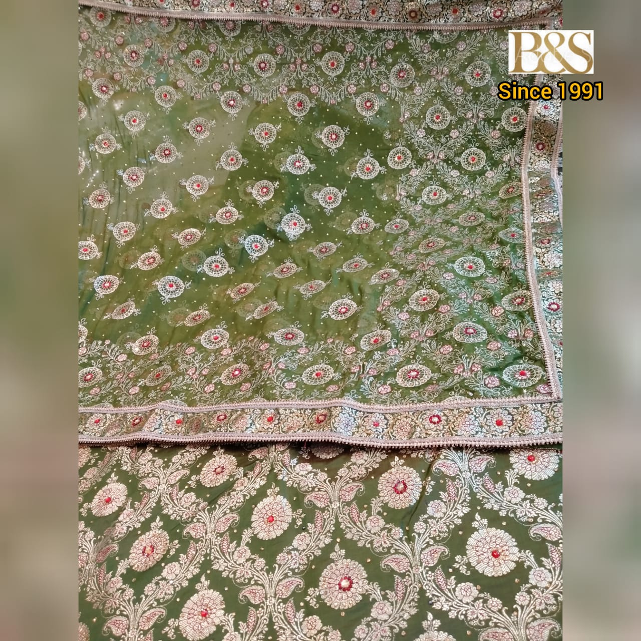 Heavy Work Velvet Lehenga with Net Dupatta