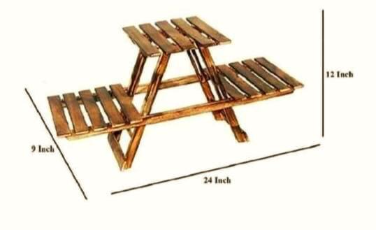 Antique Planter or Folding Side Table