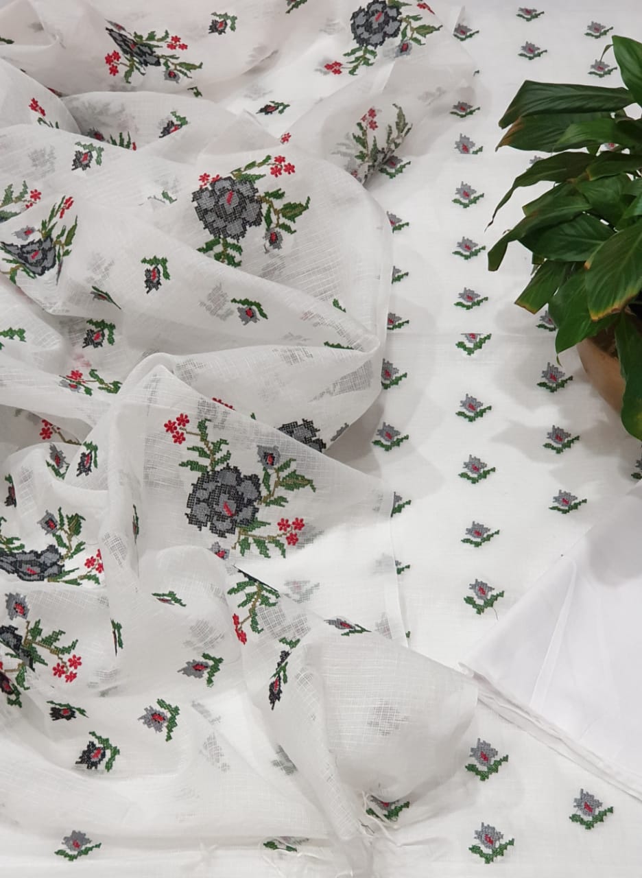 Beautiful embroidered Kota doriya suit