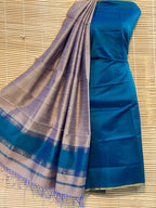 Maheshwari Cotton Silk Top with Jute Dupatta