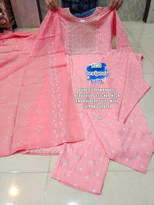 Stitched Cotton Designer Kurti Pant Sets