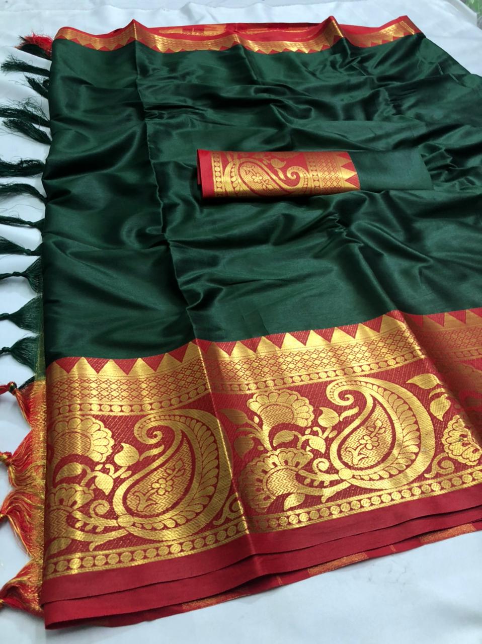 Beautiful Mercerised Cotton Silk Sarees