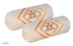 Fancy Embroidered Cotton Bolster Covers Vol 2 M1