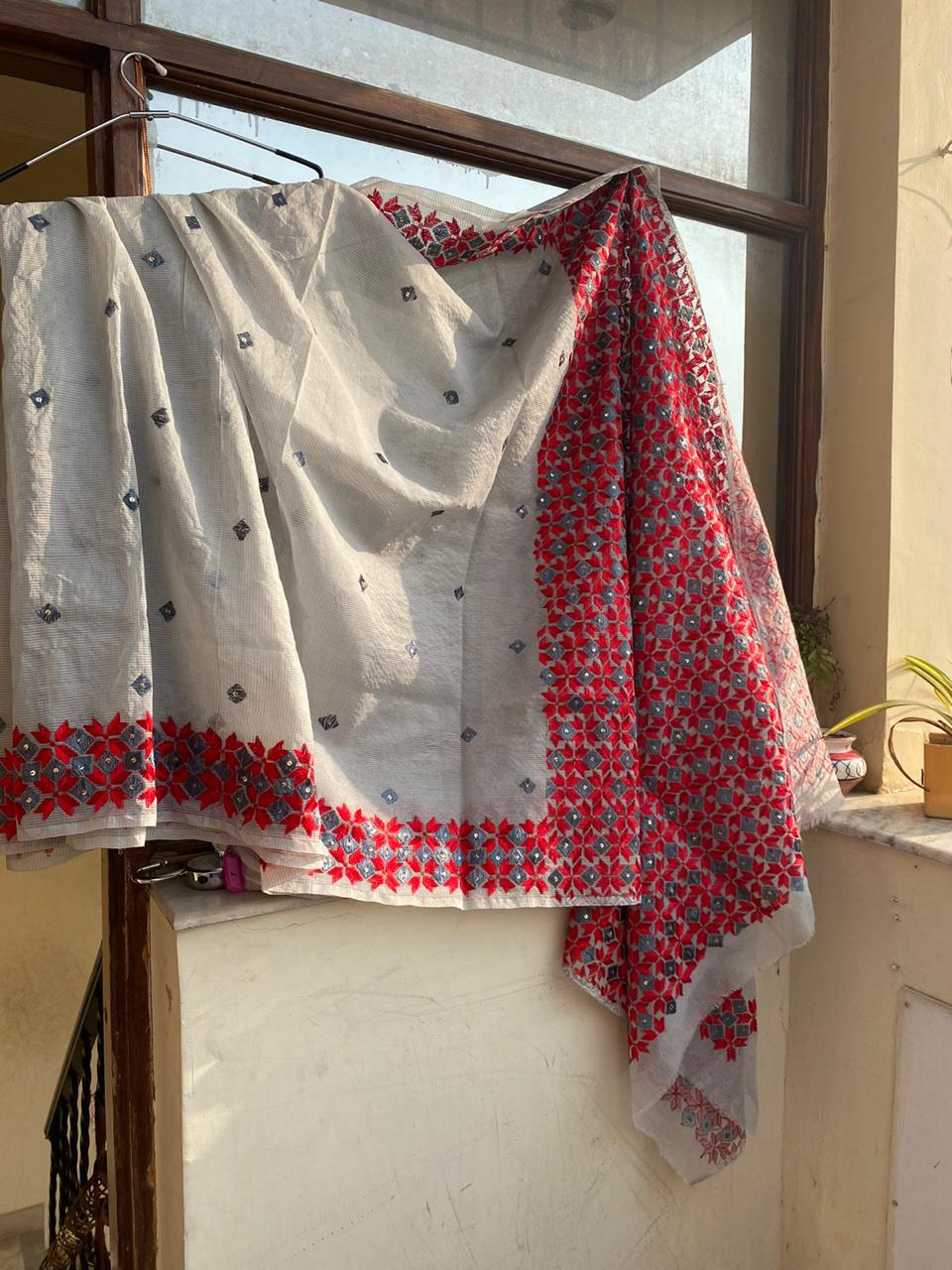 Kota Doriya Embroidered Saree