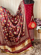 Satin Silk Top n with Gaji Silk Dupatta