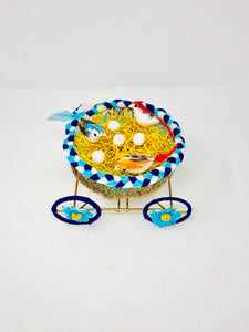 A Wire Mesh Carriage Platter Dry fruit/Snack Set/Show Piece