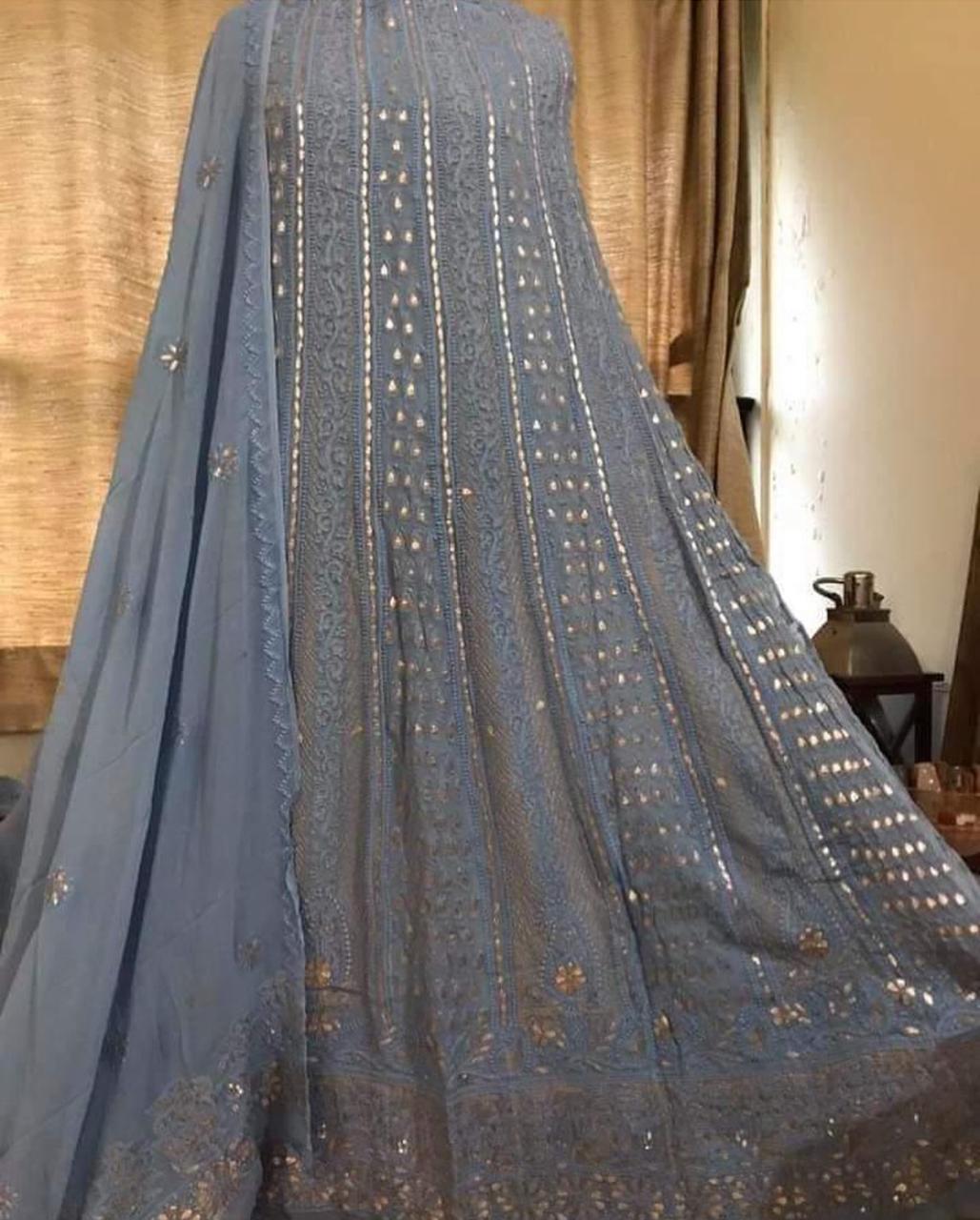 Viscose Georgette Anarkali (Gown) with Dupatta