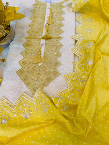 Khadi Chanderi Semi-stitched