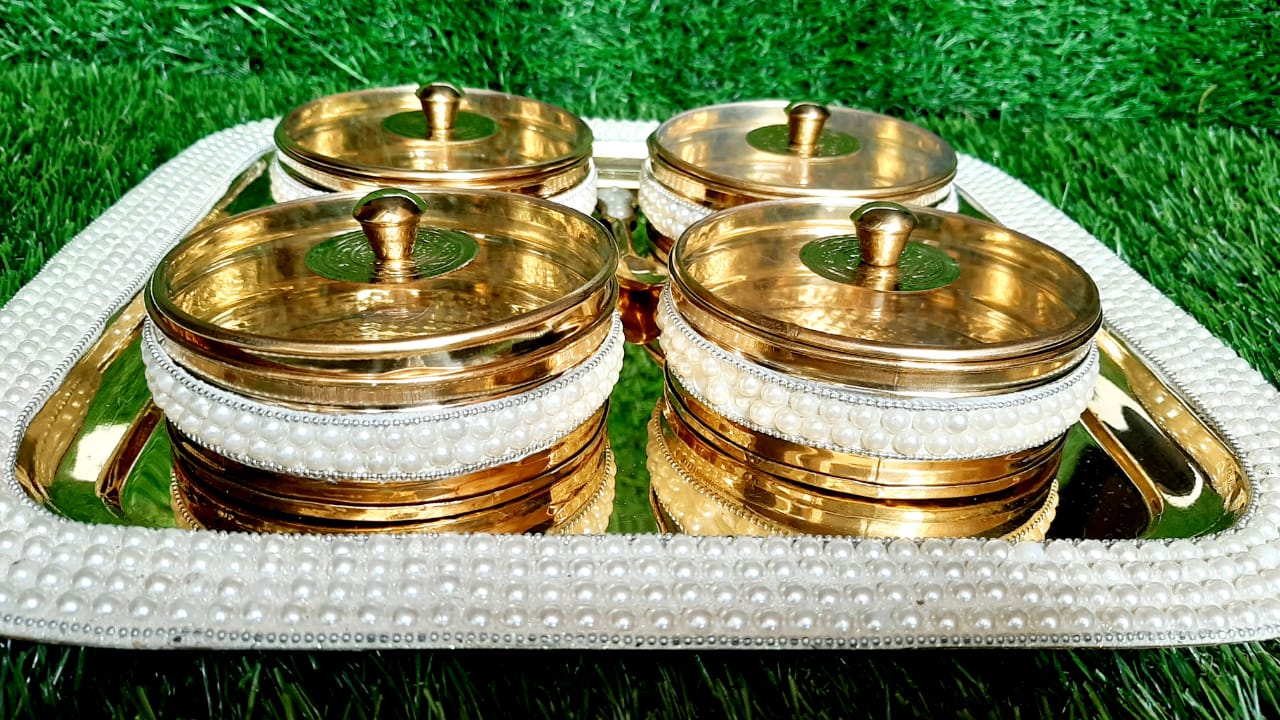 Brass Dry fruit Snack Set