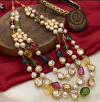 3 Layer Kundan n Pearl Jewelry Sets