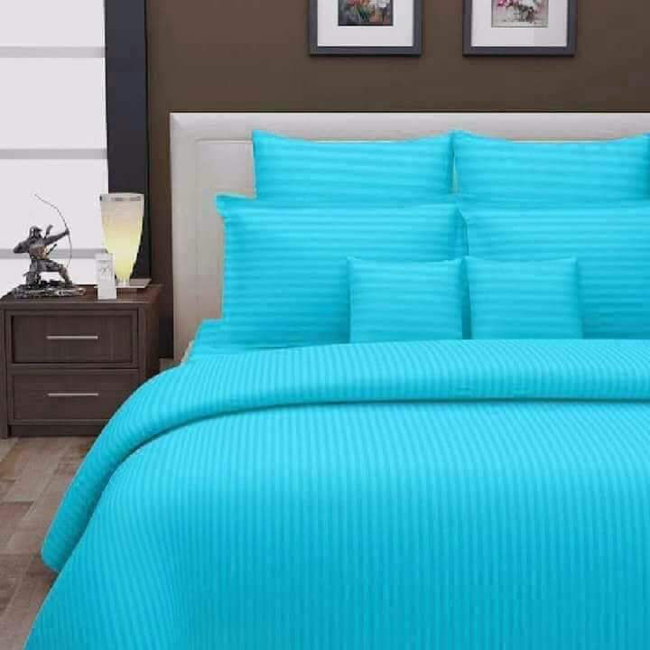 Satin Stripe Double Bedsheets