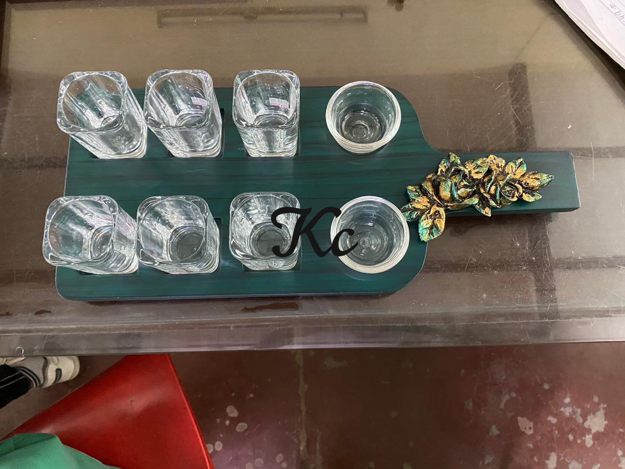 Tequila glasses and 2 dips