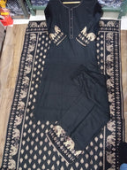 Gold Print Kurta Pant Dupatta