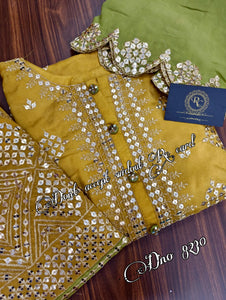 Beautiful Upada Silk Suit with with thread and sequins work