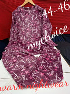 Plus Sized Warm Night Wear