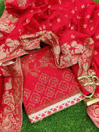 Beautiful Uppada Silk Suit with Swarovski
