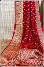 Load image into Gallery viewer, Benarsi Dyeable Semi-Georgette Silk Saree