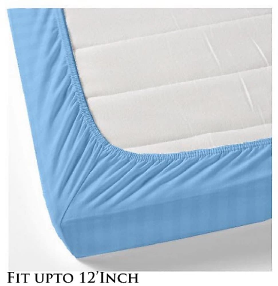 Satin Stripes King-Size Fitted Bedding Set