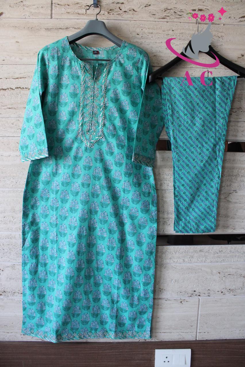 Cotton Stitched Shirt with Pant