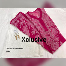 Load image into Gallery viewer, Chikankari Kurti Palazzos