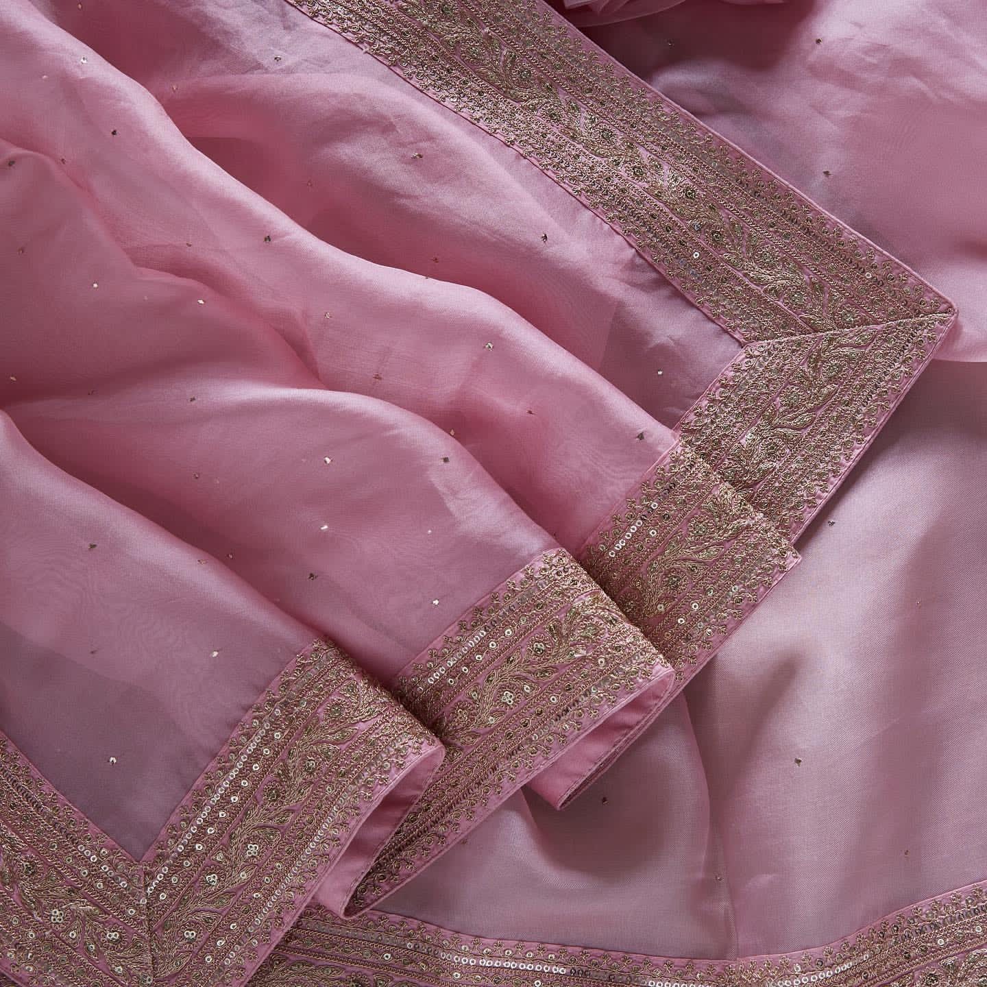Rangoli Saree with embroidery and sequins