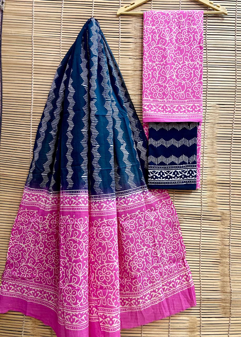 Hand-Block Printed Cotton Suits