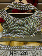 Pretty Georgette crop top with pleated skirt(frill)