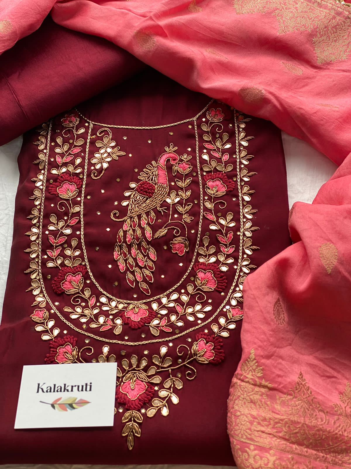 Embroidered Chanderi Suits