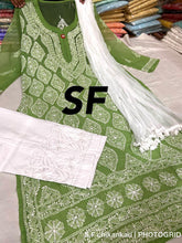 Load image into Gallery viewer, Chikankari Kurti Pant with Barfi Boota Embroidery