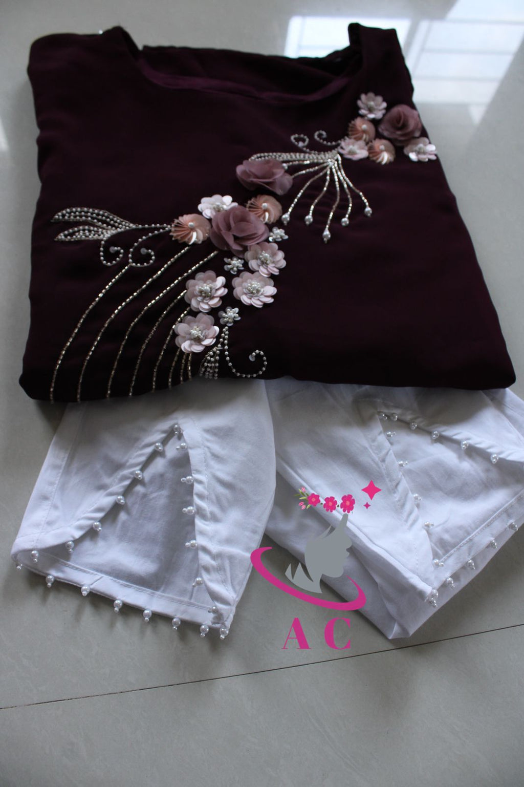 Georgette Kaftans with handwork